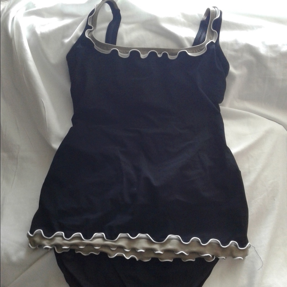 Black two-piece swimsuit size large